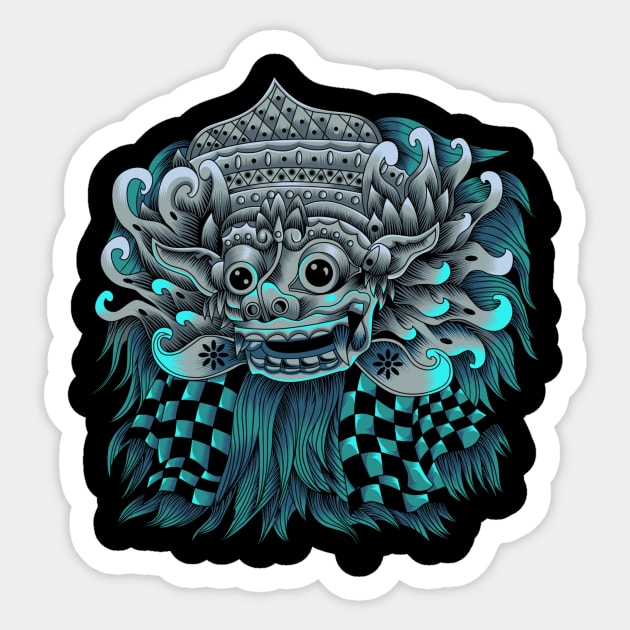 Balinese Mask Sticker by KINNFUL